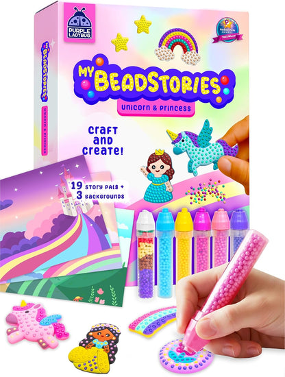 Magical Bead Painting – Birthday Gifts for Girl and Boy Ages 6-8 Years Old, Bead Art & Craft Set, Beads Pen & Painting Activities, Creative Arts & Crafts Ocean Theme Kit with Fun Designs