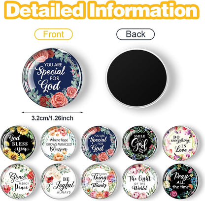 Weewooday 10 Pcs 2026 Inspirational Refrigerator Fridge Magnets Motivational Magnets Bulk Graduation Gift Funny Glass Quote Magnetic Decor for Cabinet Kitchen Whiteboard Locker Office Accessories