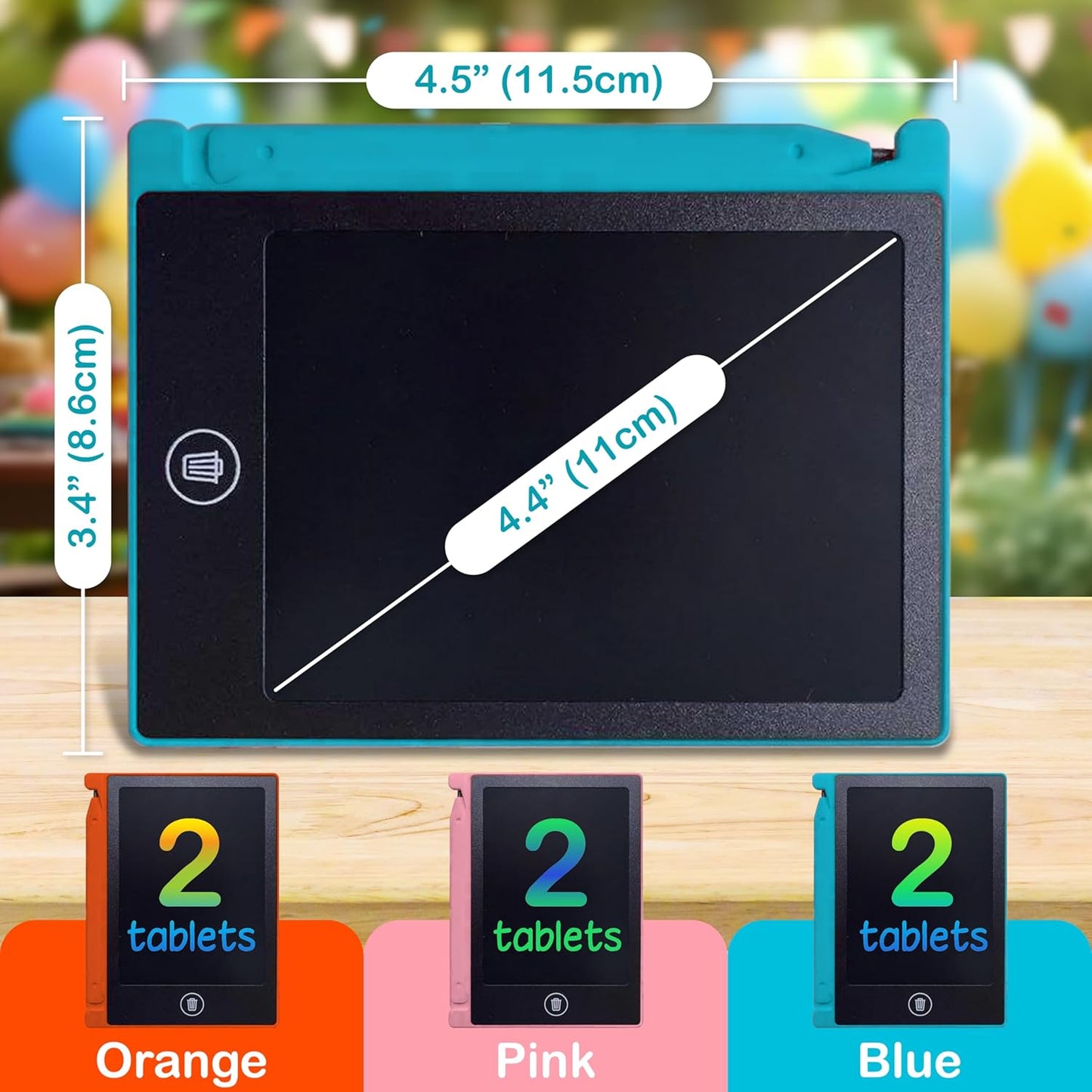 Party Favor Mini LCD Writing Tablet for Kids, 6 Pack – 4.5 Inch Mini Drawing Board. Fun and Educational for Kids that Sketch and Doodle. Perfect Goodie Bag and Gift Bag Filler, School Prize Or Gift