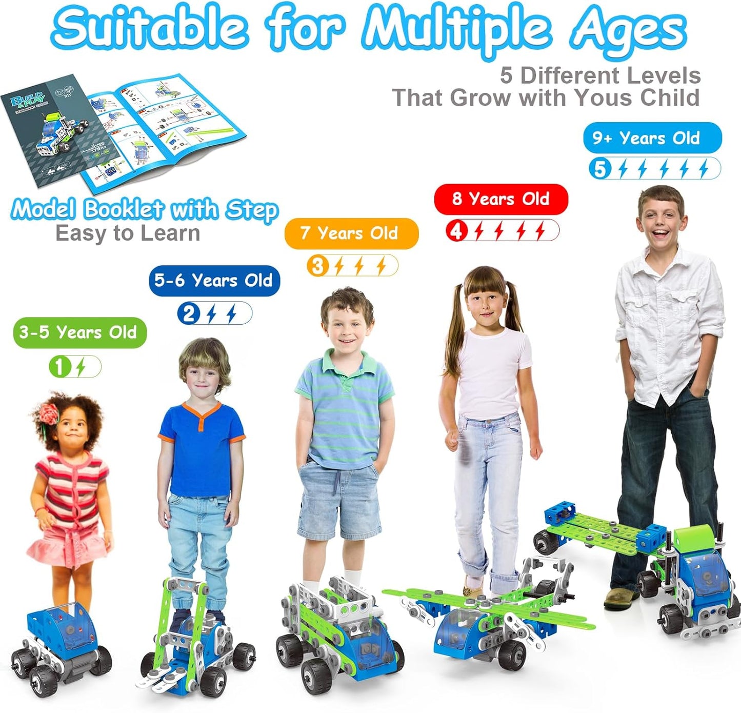 10 in 1 STEM Toys for 4 5 6 7 8+ Year Old Boy Girl Birthday Gifts Building Toys Stem Kits Activities for Kids Ages 4-8 5-7 6-8 Educational Learning Boy Toys Age 3-5 4-6 8-10 Engineering Creative Games