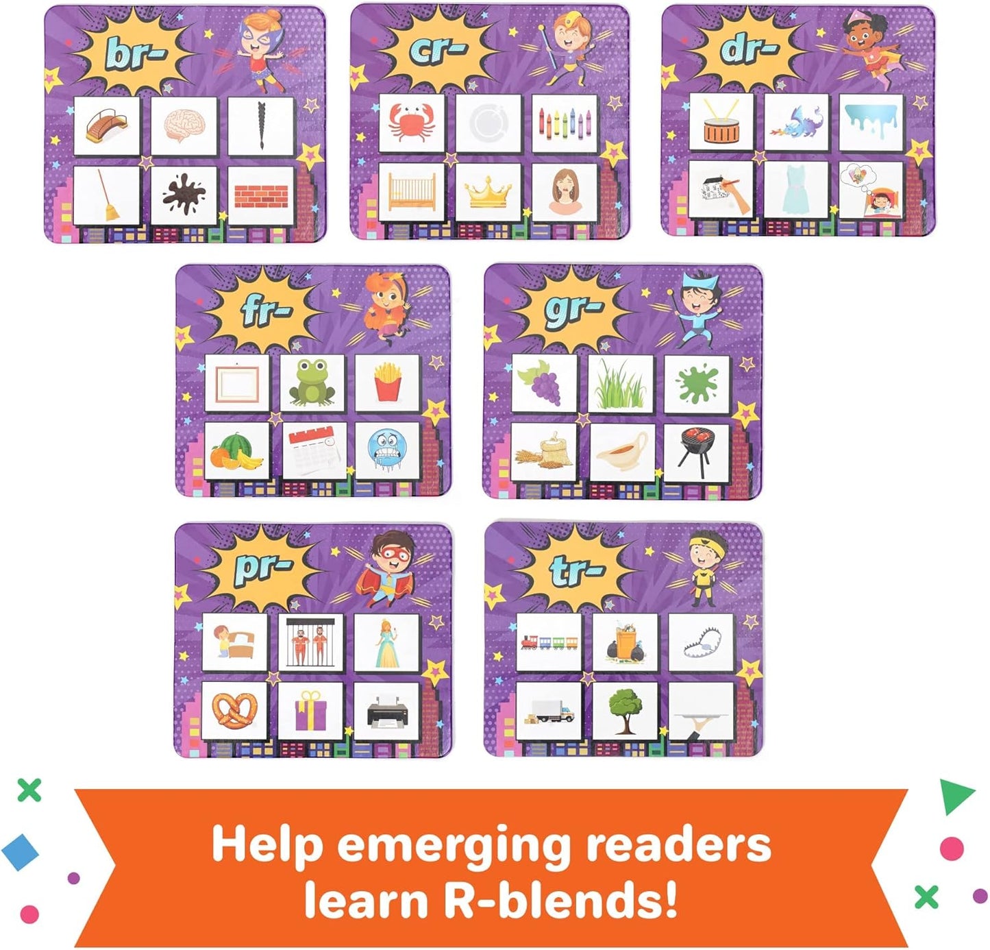 Super Blends Phonics Reading Game (22 Blends) - Phonics Games for Kids Ages 6-8, Reading Games for Emerging Readers, Best Resources for Parents and Teachers
