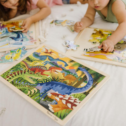 Melissa & Doug Under The Sea Ocean Animals Wooden Jigsaw Puzzle with Storage Tray (24 pcs)