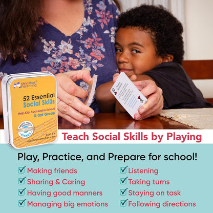 Mind Brain Emotion 52 Essential Conversations for Home, Therapy, Speech, School Classroom - Conversation Cards for Kids, Family, Teacher & Counselor to Build Growth Mindset & Communication Skills