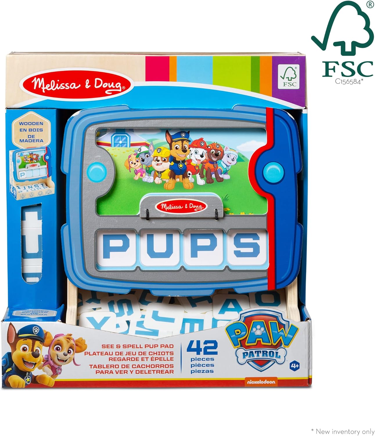 Melissa & Doug PAW Patrol Wooden See & Spell Pup Pad Game - FSC Certified