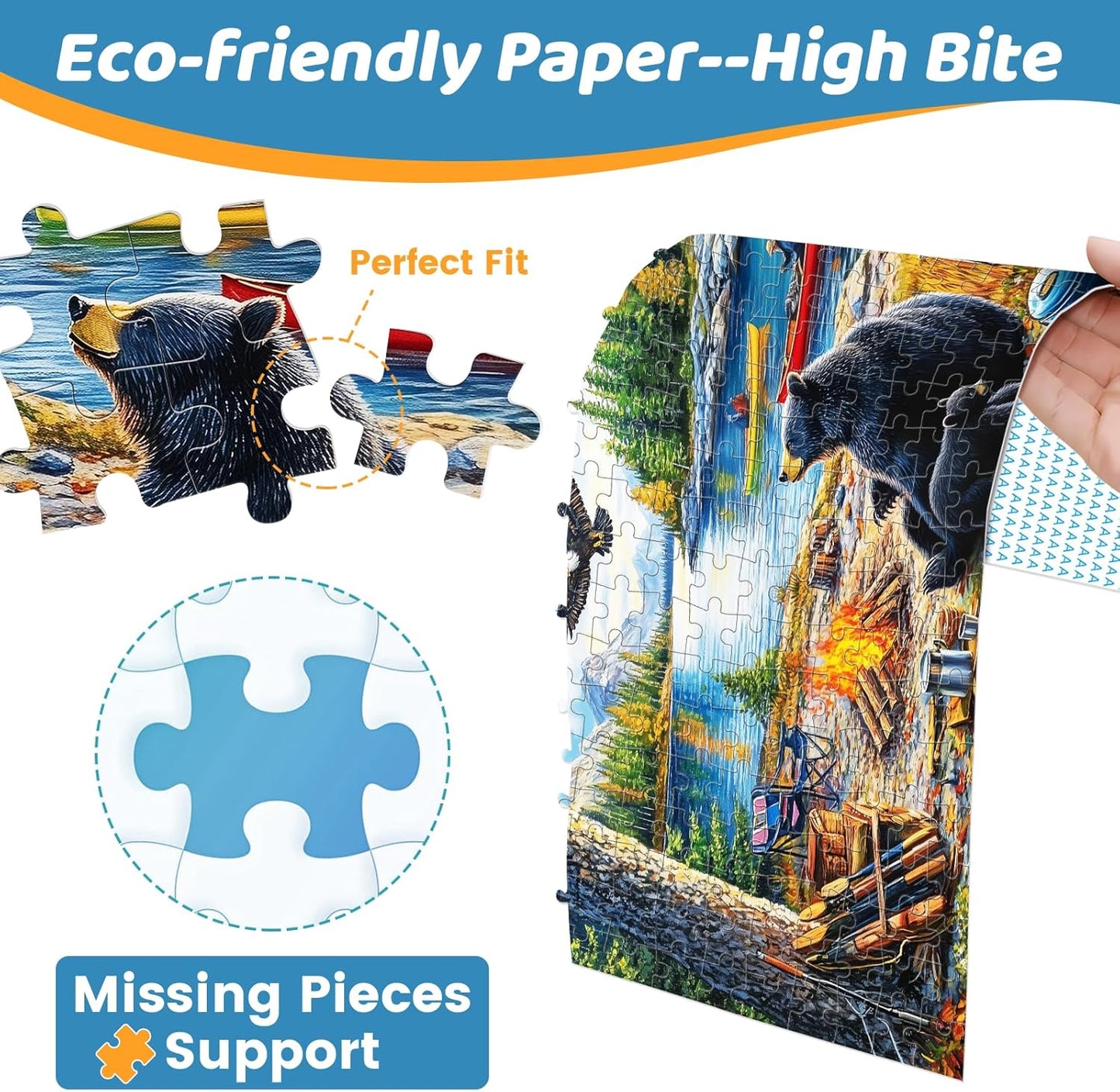 500 Piece Puzzles for Adults, Cat Family Dinner Large Piece Jigsaw Puzzle for Adults Seniors,Recycled Cardboard Puzzle 500 Piece,Family Activity Great Gift for Family Friends 20.5 * 15 in
