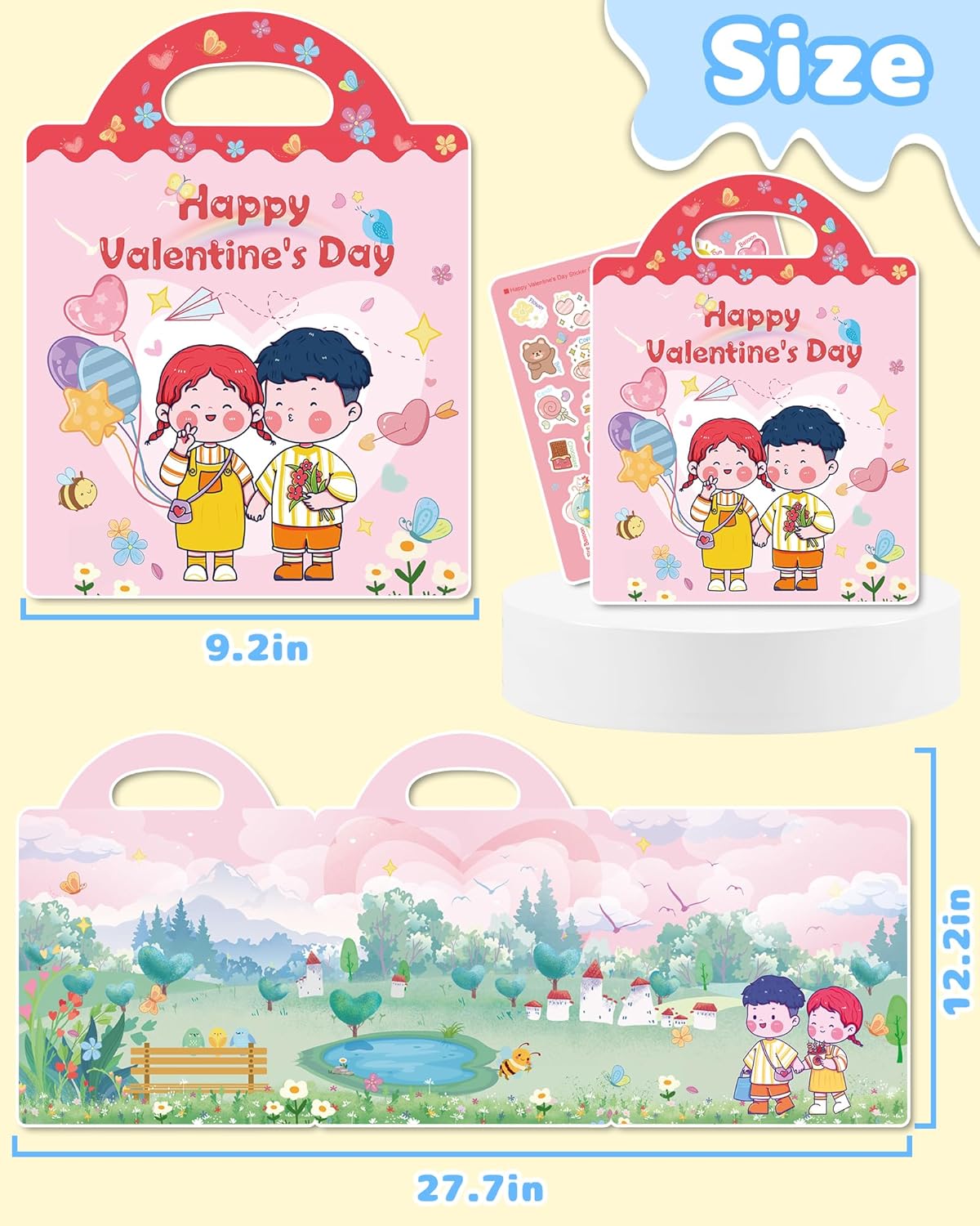 Benresive Reusable Sticker Books for Toddlers, Fun Travel Stickers for Kids, Toddler Sticker Book, Crafts Activities for Toddlers, 3 and Up Birthady Gifts - Vehicle