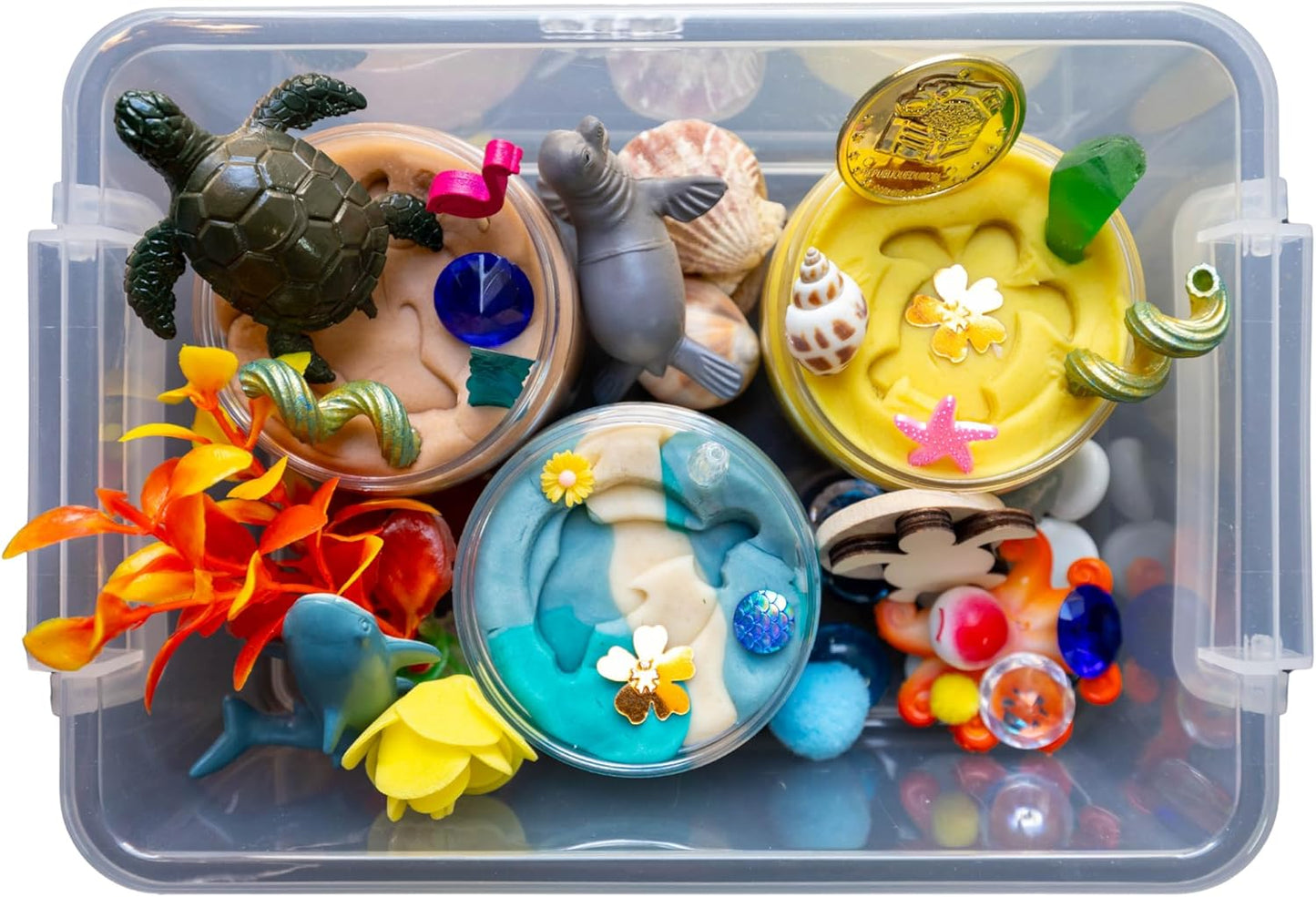 Play Dough Kit, Sensory Kit,Non-Toxic PlayDough, Sensory Motor Aids Gift for Kids, Sensory Play Set, Fine Motor Activity (Dinosaur Play Dough Kit)
