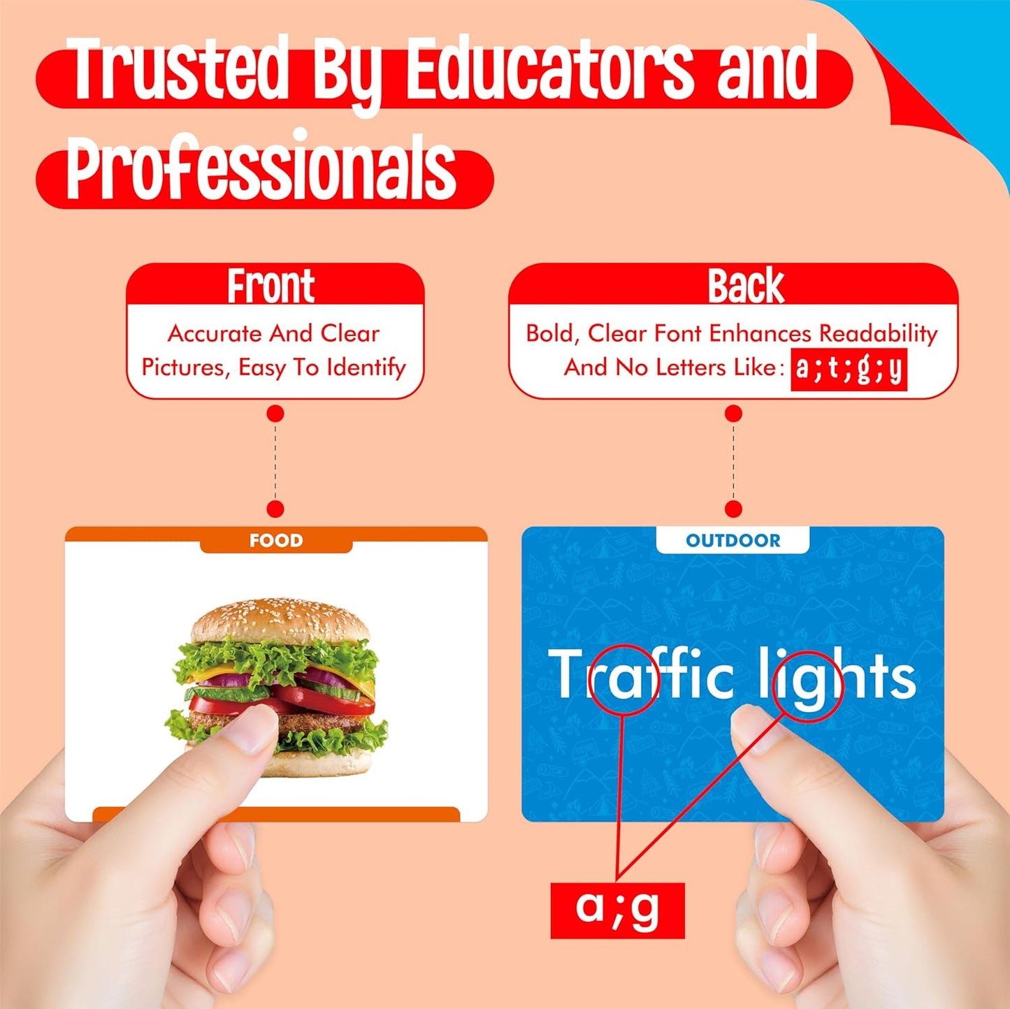 140 Noun Picture-Word Cards, Picture Flashcards Language Builder Visual Aid Speech Development Tool for Autism, ESL Teaching Material Non-Verbal Vocabulary Builder for Children, Kids, Adults (Level 2)