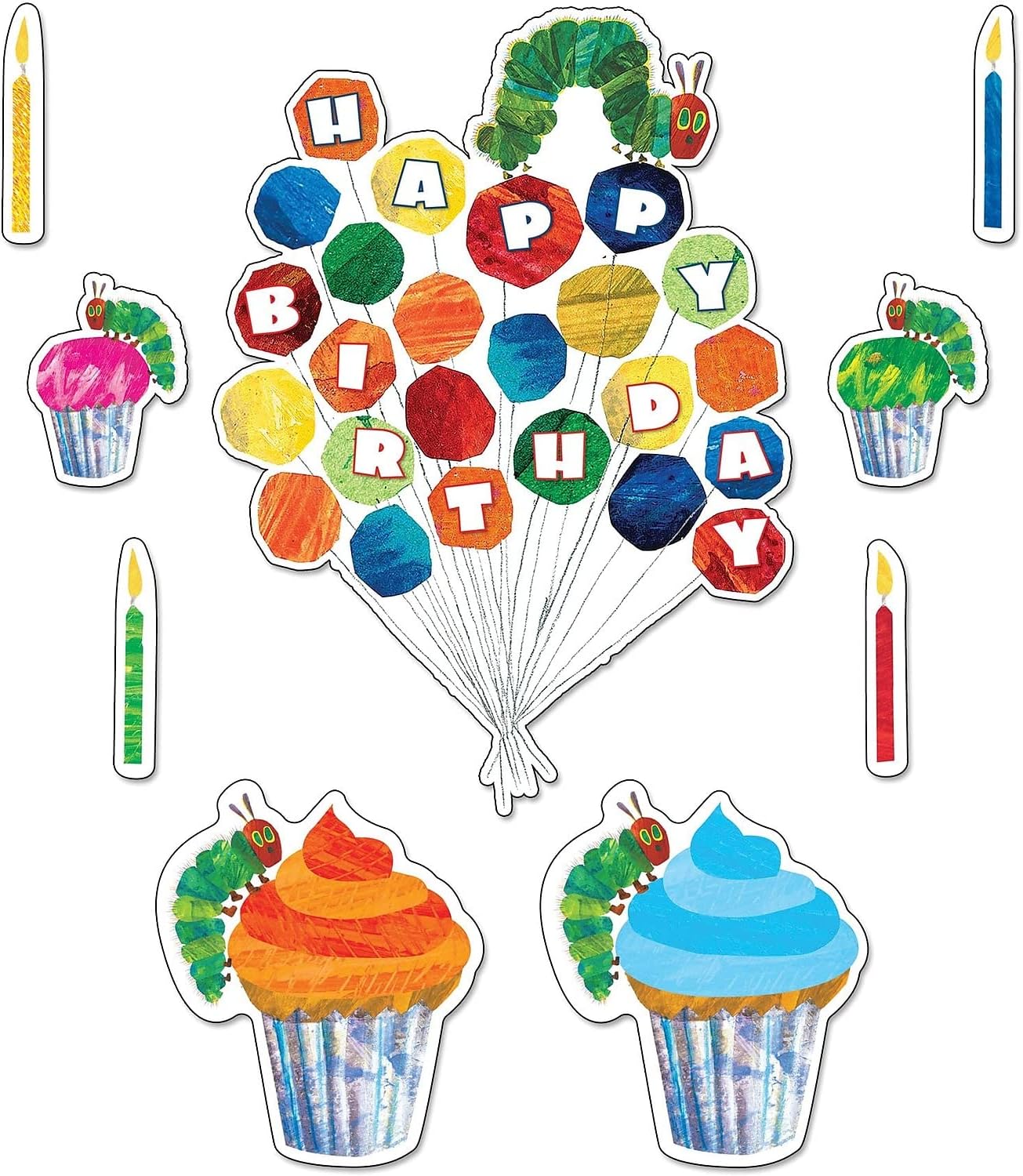 World of Eric Carle 43 pc Bundle of Math Bulletin Board Decorations, Numbers 0-20, Ten Frames, Counters, Place Value Math Manipulatives, Homeschool and Classroom Decor