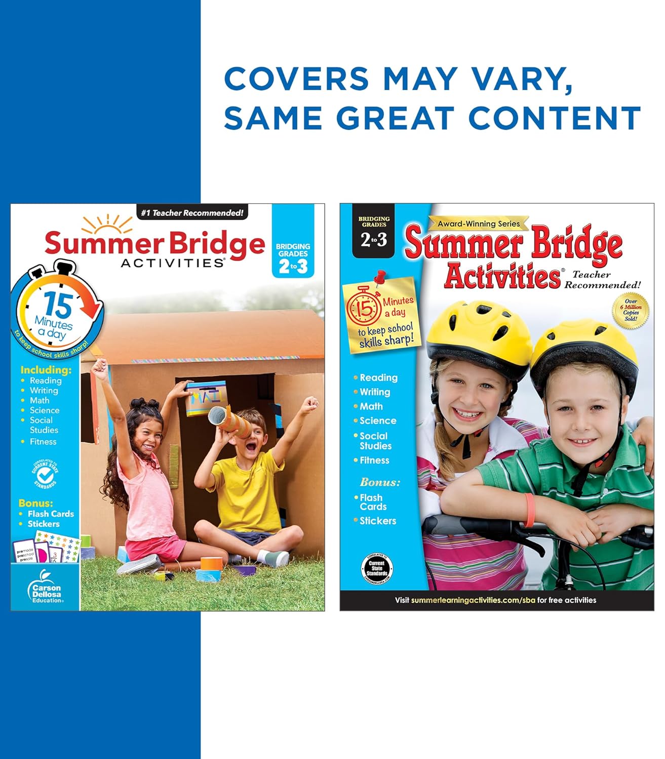 Summer Bridge Activities 2nd to 3rd Grade Workbooks, Activity Book with Math, Reading Comprehension, Science, Fitness, Social Studies, Writing Practice, and Flash Cards (Volume 4)