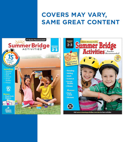 Summer Bridge Activities 2nd to 3rd Grade Workbooks, Activity Book with Math, Reading Comprehension, Science, Fitness, Social Studies, Writing Practice, and Flash Cards (Volume 4)