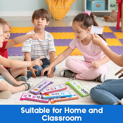 Word Family Build Book Phonics Flash Cards, 30 Read and Rhyme Flip Books, Sight Words Flash Cards Kindergarten, Learn to Read Flip Books for Kids Homeschool Preschool Classroom Must Haves