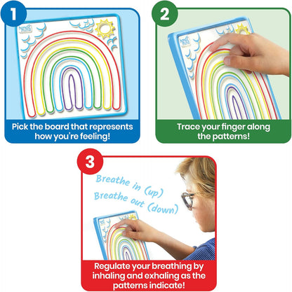hand2mind Wooden Mindful Maze Set, Tactile Sensory Toys for Toddlers, Calm Down Corner Supplies, Mindfulness for Kids, Occupational Therapy Toys, Quiet Fidgets for Classroom, for Kids