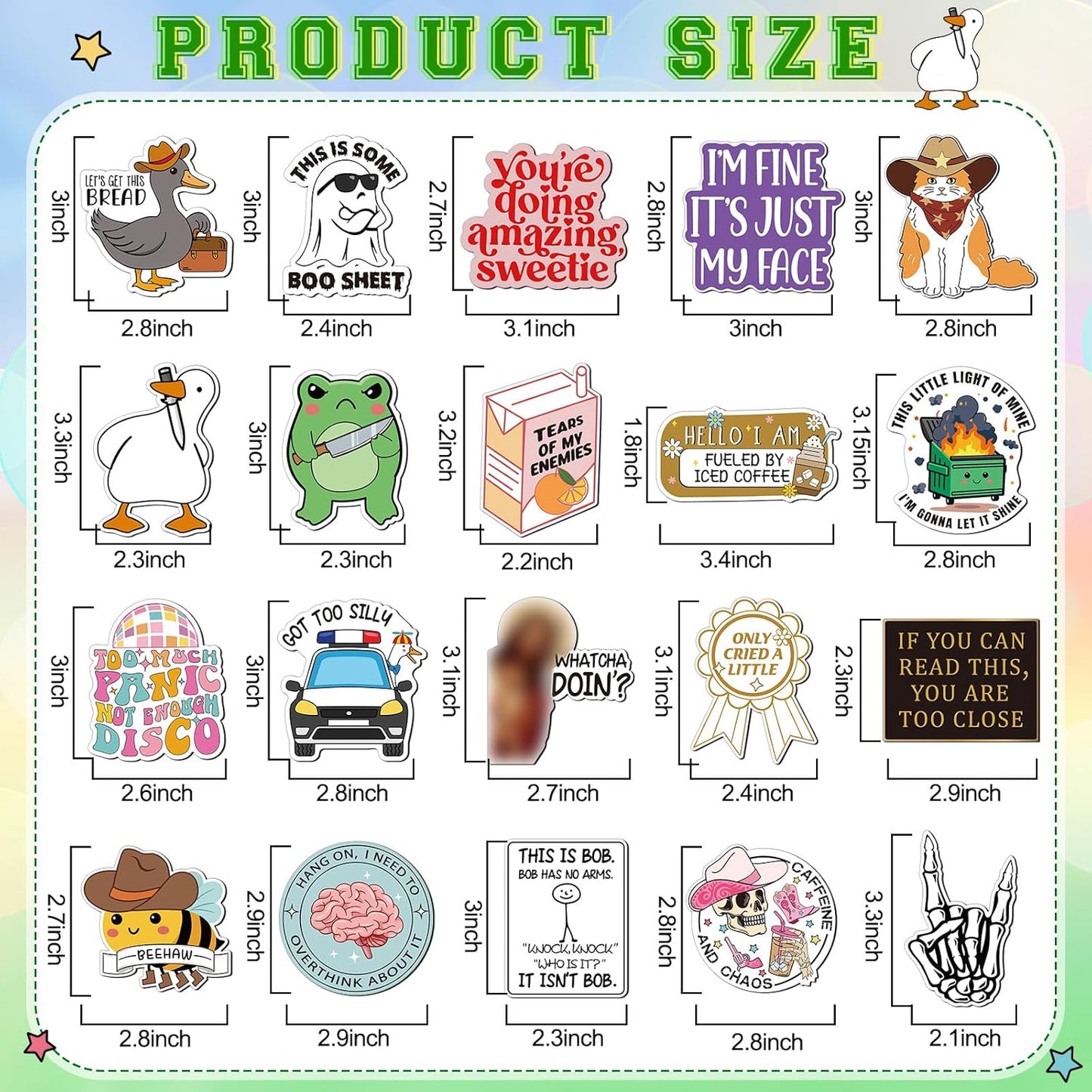 Ceenna 20 Pcs Funny Fridge Magnets Reusable Cute Animals and Words Fun Anime Refrigerator Magnets for Office Work Home Car Locker Cabinet Gifts Decorations(Classic Style)