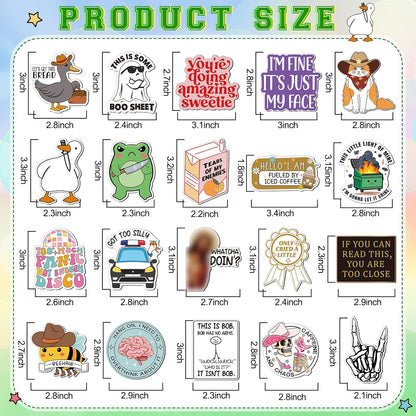 Ceenna 20 Pcs Funny Fridge Magnets Reusable Cute Animals and Words Fun Anime Refrigerator Magnets for Office Work Home Car Locker Cabinet Gifts Decorations(Classic Style)