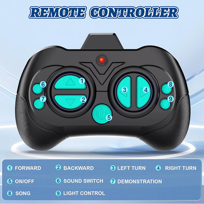MindPal Robot Toys Rechargeable RC Robots for Kids with LED Eyes Auto-Demonstration Dance & Sing Remote Control Emo Robots for Boys Girls, Camouflage Blue