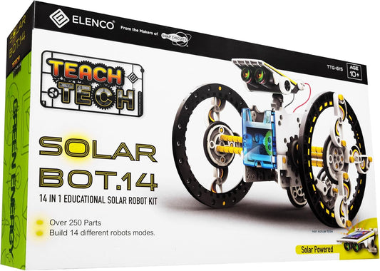 Teach Tech SolarBot.14, Transforming Solar Robot Kit, STEM Learning Toys for Kids 10+
