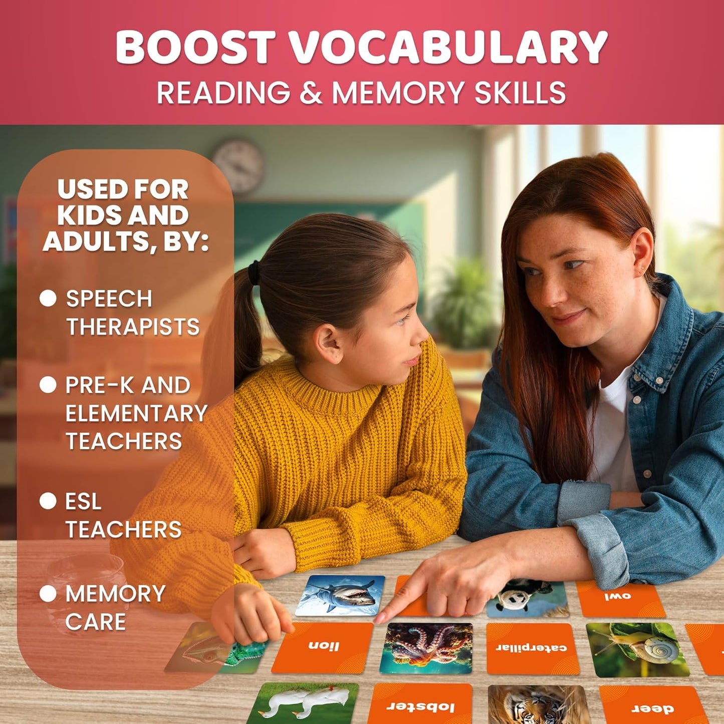 QUOKKA 104 Noun Flash Cards Set – Kids and Adults Vocabulary Builder for ABA Therapy, Early Childhood Education, and ESL Teaching – Picture Cards for Speech Therapy and Vocabulary Building Activities