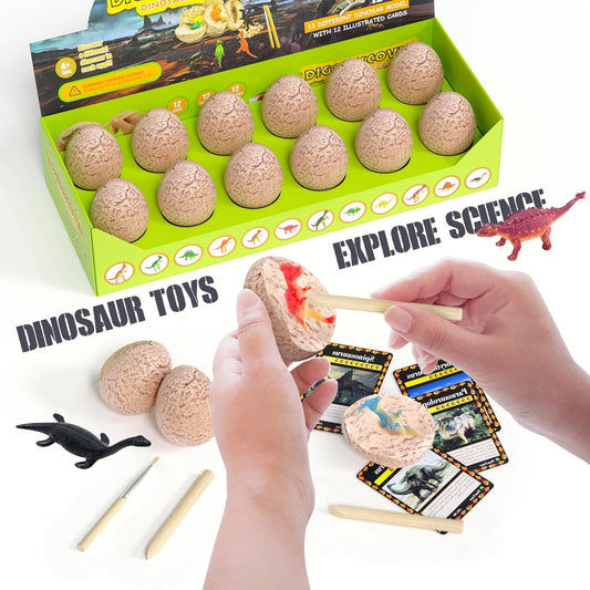 Gemstone Dig Kit, 16 Real Gem Stones and Crystals Excavation Kit, STEM Educational Toys Science Kit for Kids 5-7 8-12, Gem Digging Kit Rock Collection Stocking Stuffers Gifts for Boys Girls