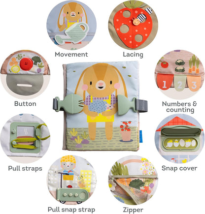 Taf Toys Busy Book for Toddlers 1-3, Montessori Quiet Activity Book with 15 Activities - Opposites Concepts - Ideal Toddler Busy Book for 1 Year Old - Boy Toys Girl Birthday Gift