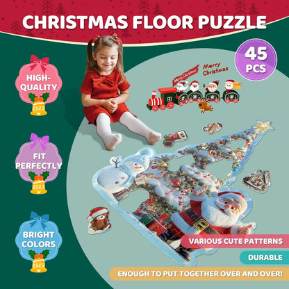 Floor Puzzles for Kids Ages 3-5, Unicorn Puzzles for Toddler Ages 4-6, 50 Pieces Jumbo Puzzles with Box, Unicorn Toys for Gifts 3-8 Years Old