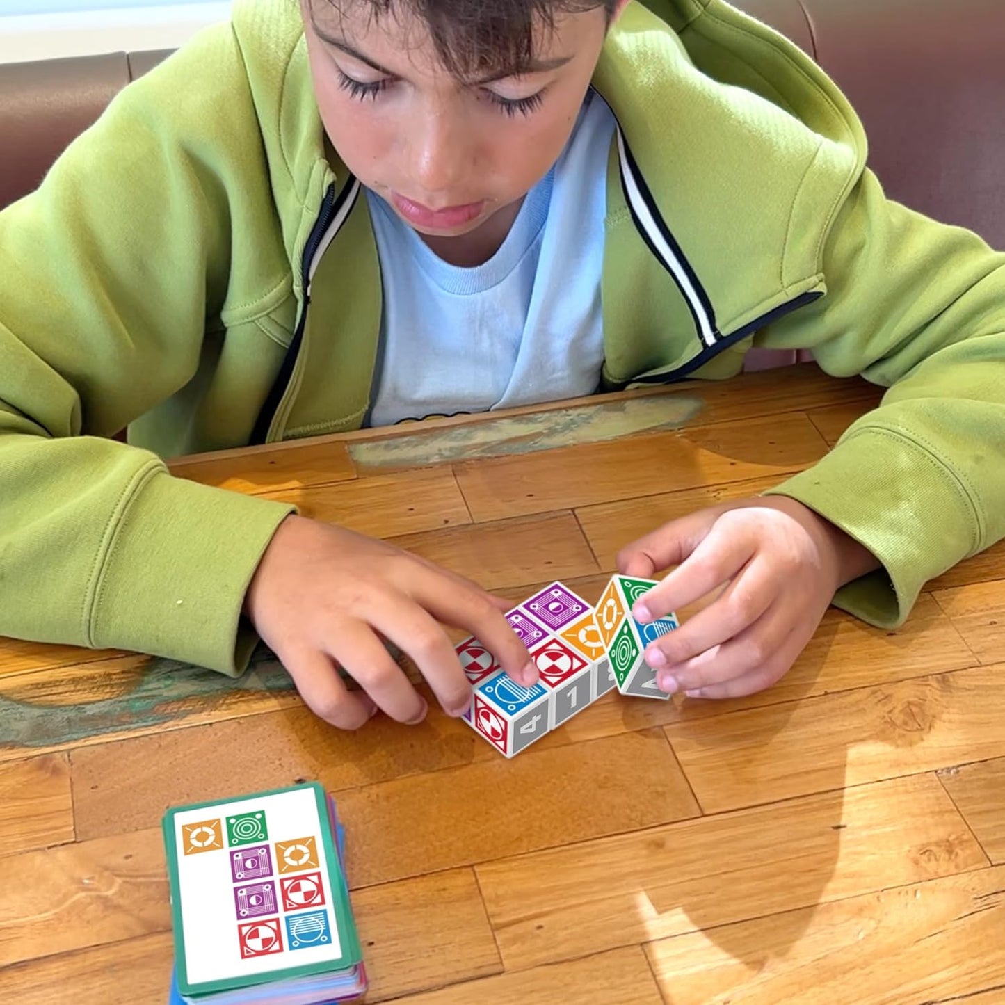 Funwares Match Frenzy: Portable Pattern Matching Puzzle Game, Family Mini Board Games, Perfect for Travel & Home Play, Road Trip Activities for Kids and Adults, Quick Set-Up - Speed Edition