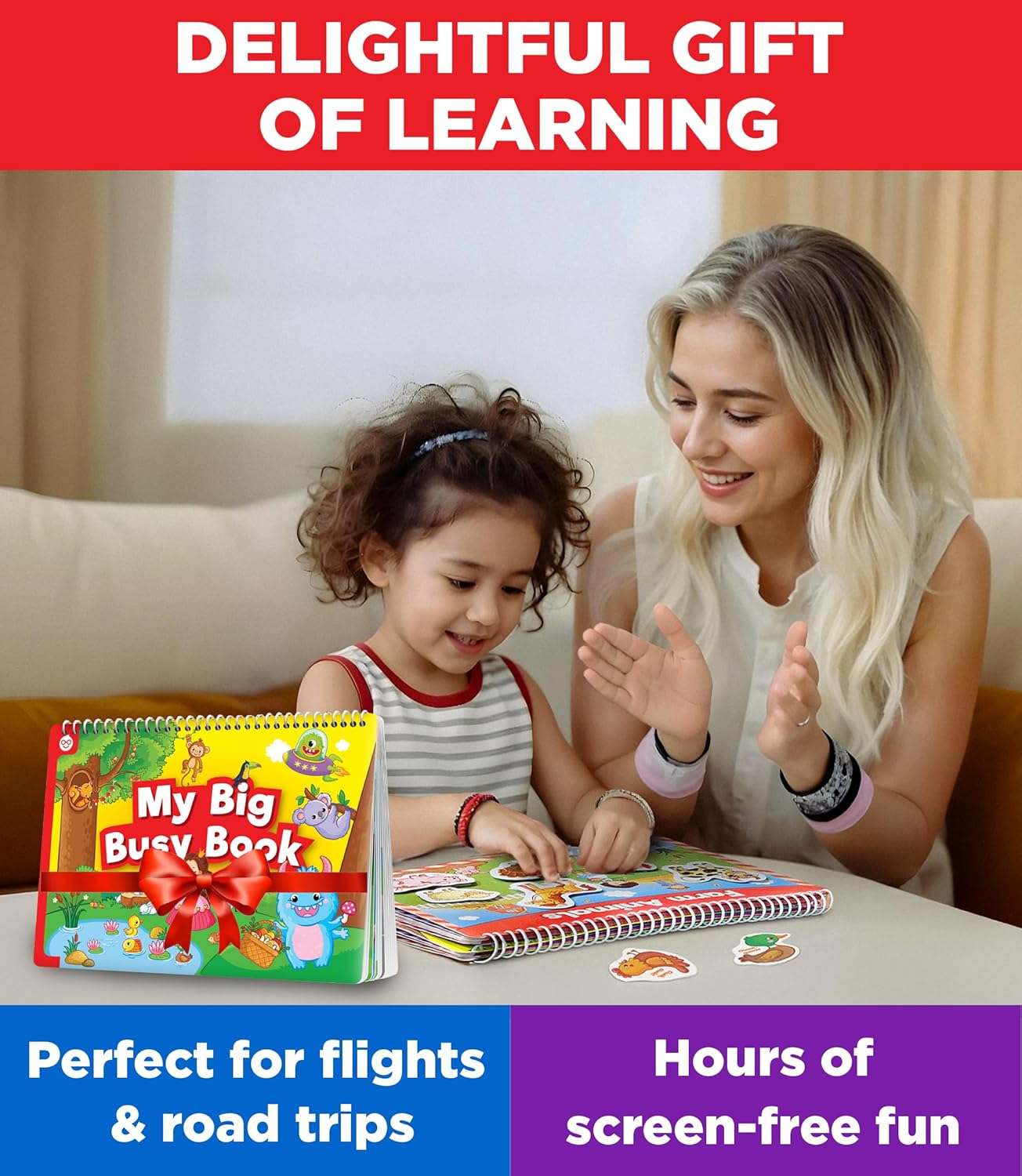 Doctor Jupiter My First Montessori Busy Book for Toddlers 1+ Year Olds | Preschool Learning Activities - Educational Travel Toys | Birthday Gift for Girls Ages 1,2,3