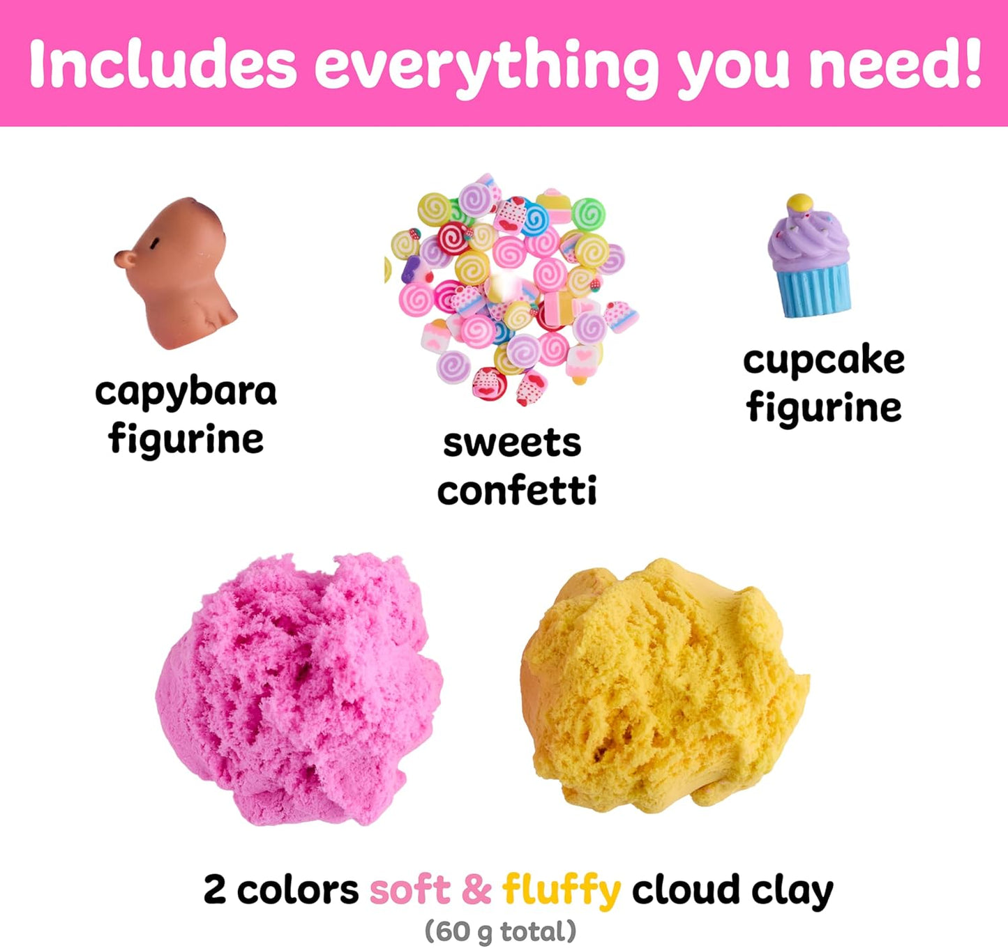 Creativity for Kids Sensory Minis Panda Kit | Cloud Clay Sensory Toy for Toddlers | Squish, Scoop & Discover Panda Surprise Pieces | Mess-Free, Screen-Free Travel Activity for Kids (Ages 3+)