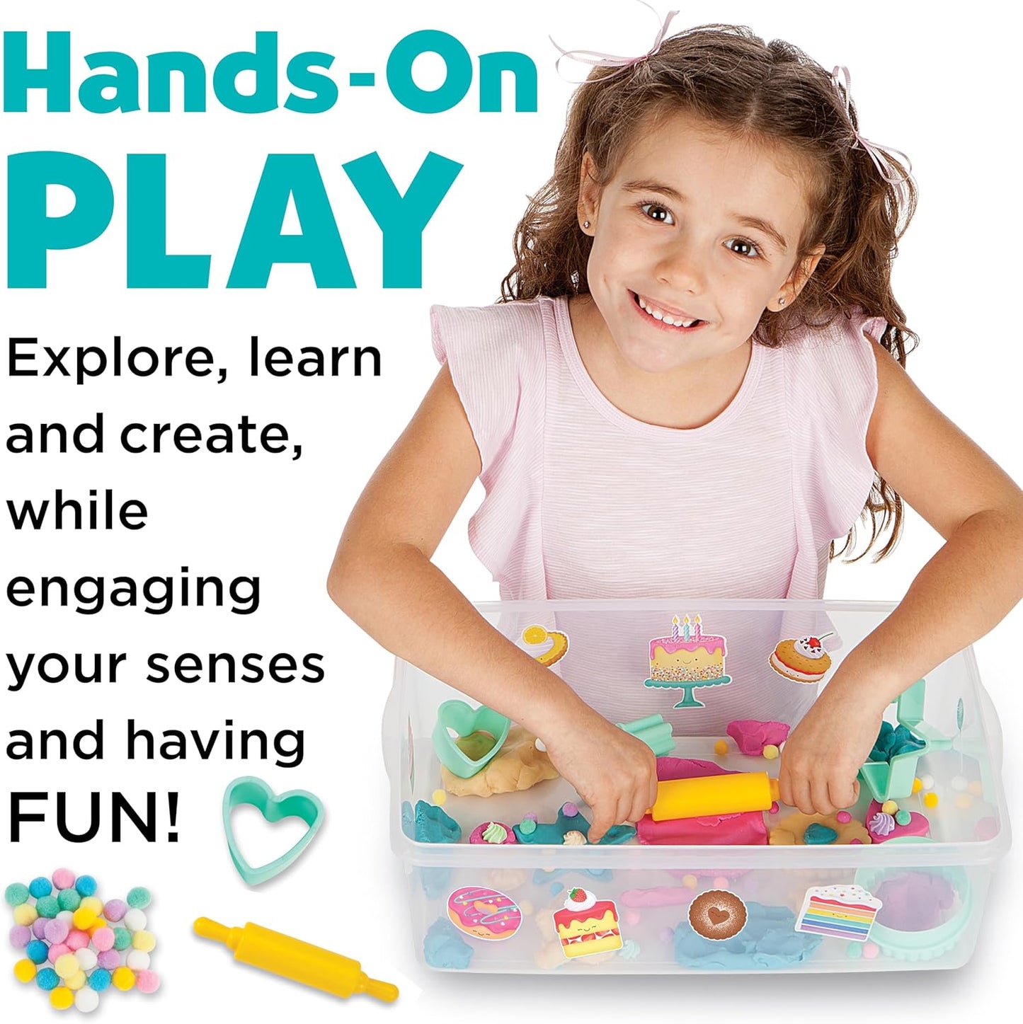 Creativity for Kids Sensory Bin: Dinosaur Dig - Toddler Sensory Toys, Sensory Bin Filler and Toddler Activities for Boys and Girls, Dinosaur Toys for Kids Ages 3-5+
