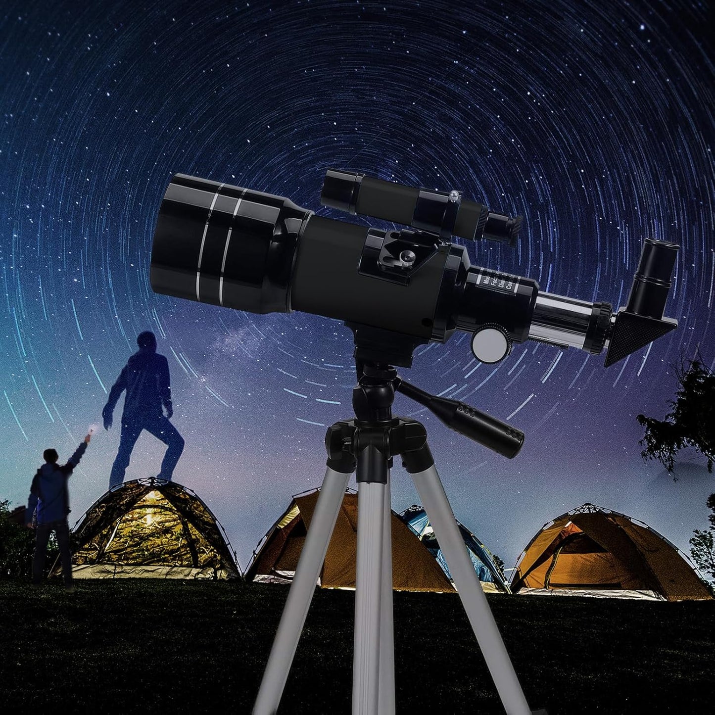 Telescope for Kids & Adults, 70mm Aperture 300mm Telescopes for Astronomy Beginners, 15X-150X Magnification Portable Refractor Telescope with Adjustable Tripod, Phone Adapter