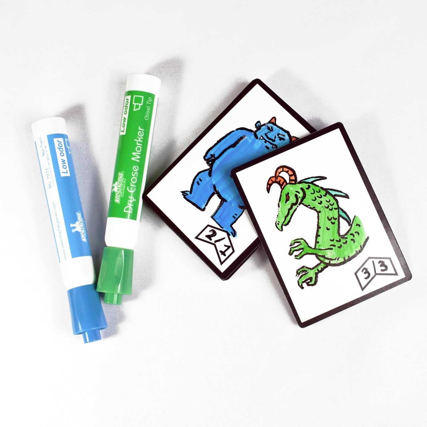 Apostrophe Games Dry Erase Blank Playing Cards w/Box, Poker Size - 2.5" x 3.5", 45 Reusable Cards, Flashcards, Board Game & Note Cards