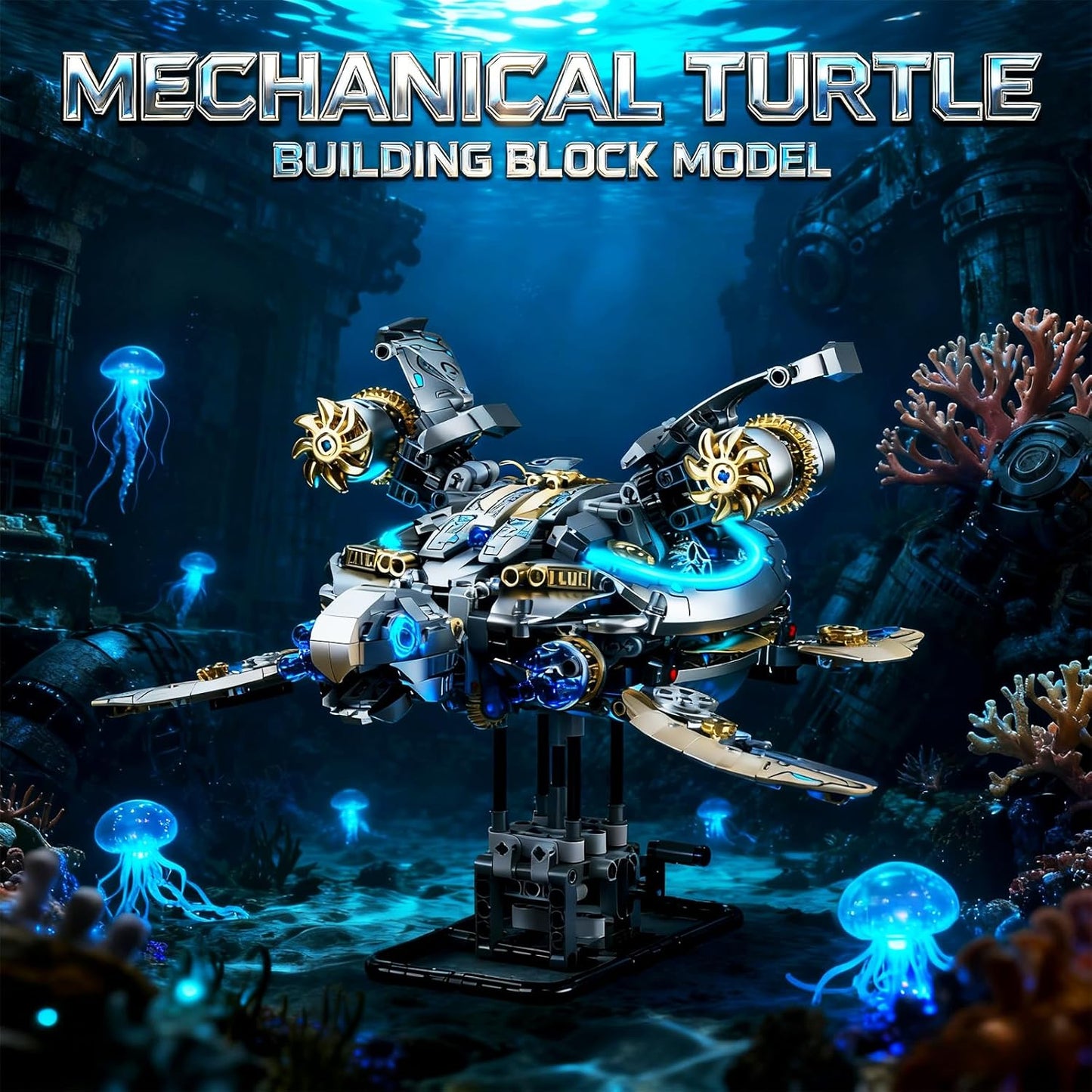 Mechanical Owl Building Blocks Engineering Construction Set for Kids and Adults Detailed Mechanical Model with Gears and Lights for Collectors