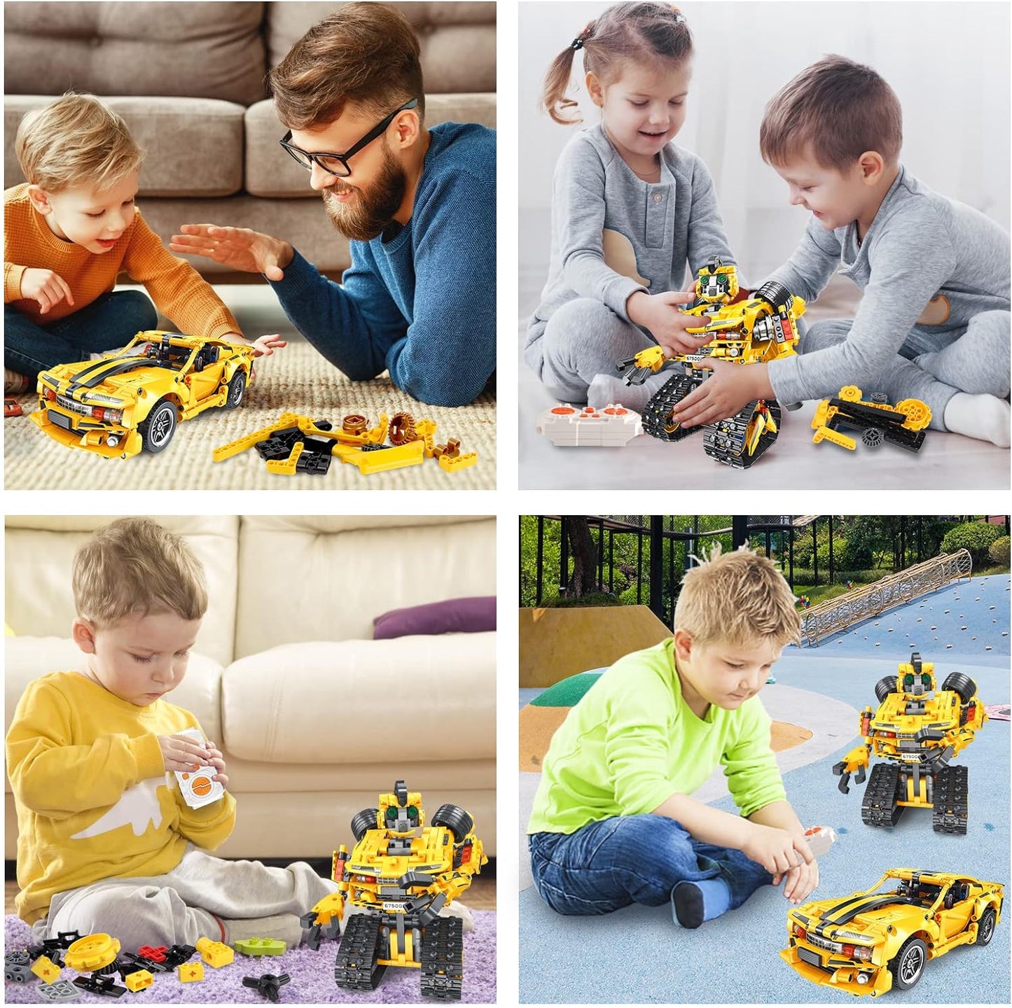 Sciencow 2-in-1 Build a Robot Kit, Remote & APP Controlled Robotic Building Blocks Toys STEM Projects for Kids Ages 8 9 10 11 12 13 14,Chirstmas Birthday Gift for Boys (RC Mars Rover)
