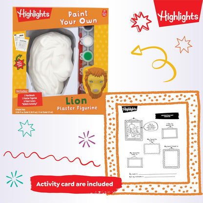 Highlights Paint Your Own Plaster Figurine & Activity Kits – DIY Art Sets with Figurines, Paints, Brush & Bonus Activities – Multiple Themes – Ages 6+