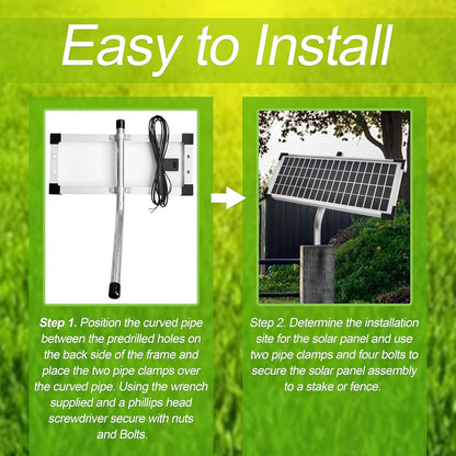 FM123 Solar Panel Kit,Compatible with Mighty Mule Automatic Gate Openers,10 Watt