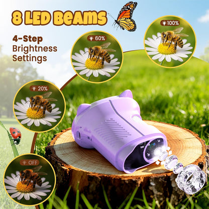 Handheld Digital Mini Microscope for Kids: 1000X 4K Portable Pocket 2.4" Screen Microscopes Toys STEM Electronic Learning Educational Science Kit 8-12 Birthday Gift 4 5 6 7 Year Old Boy Girl (Yellow)