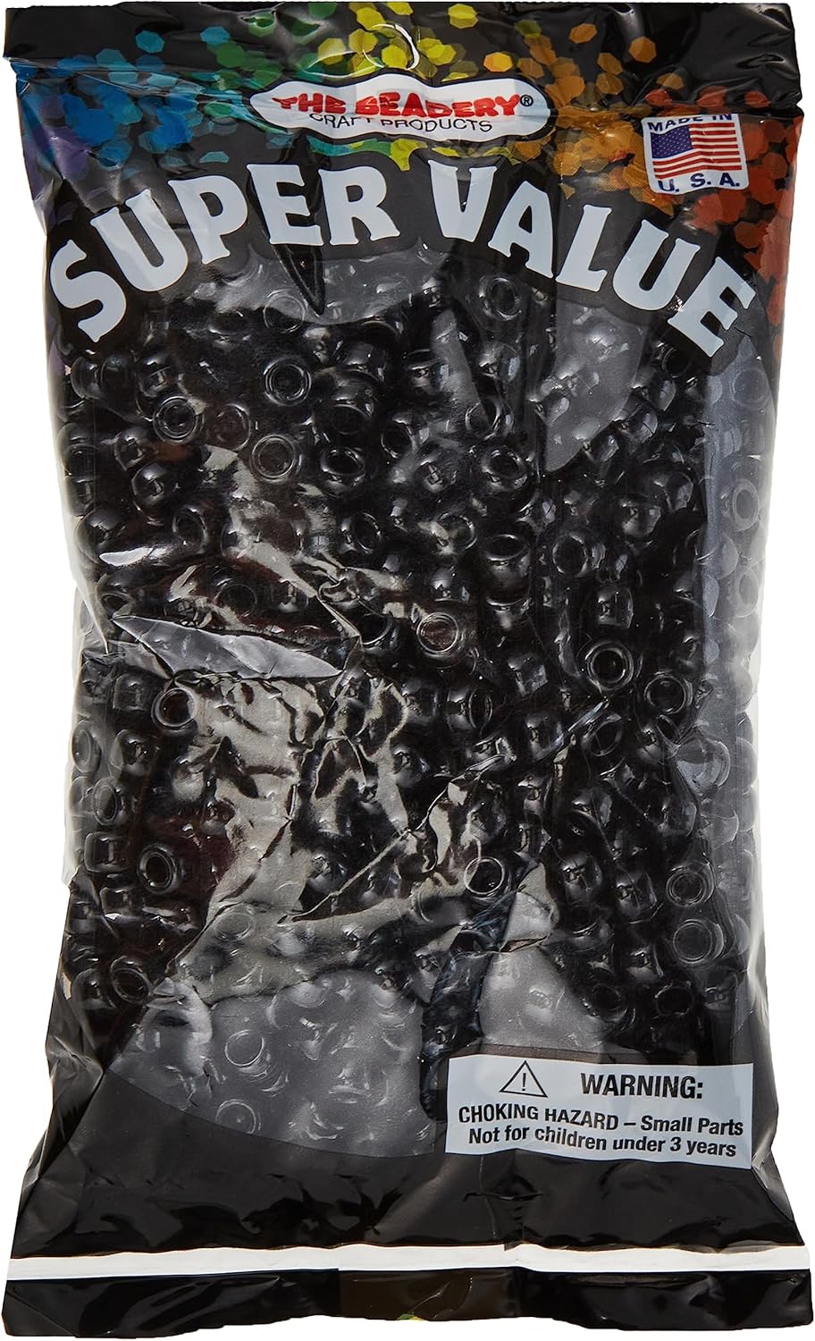The Beadery 6 by 9mm Barrel Pony Bead, Crystal (750V006), Small, 900-Pieces