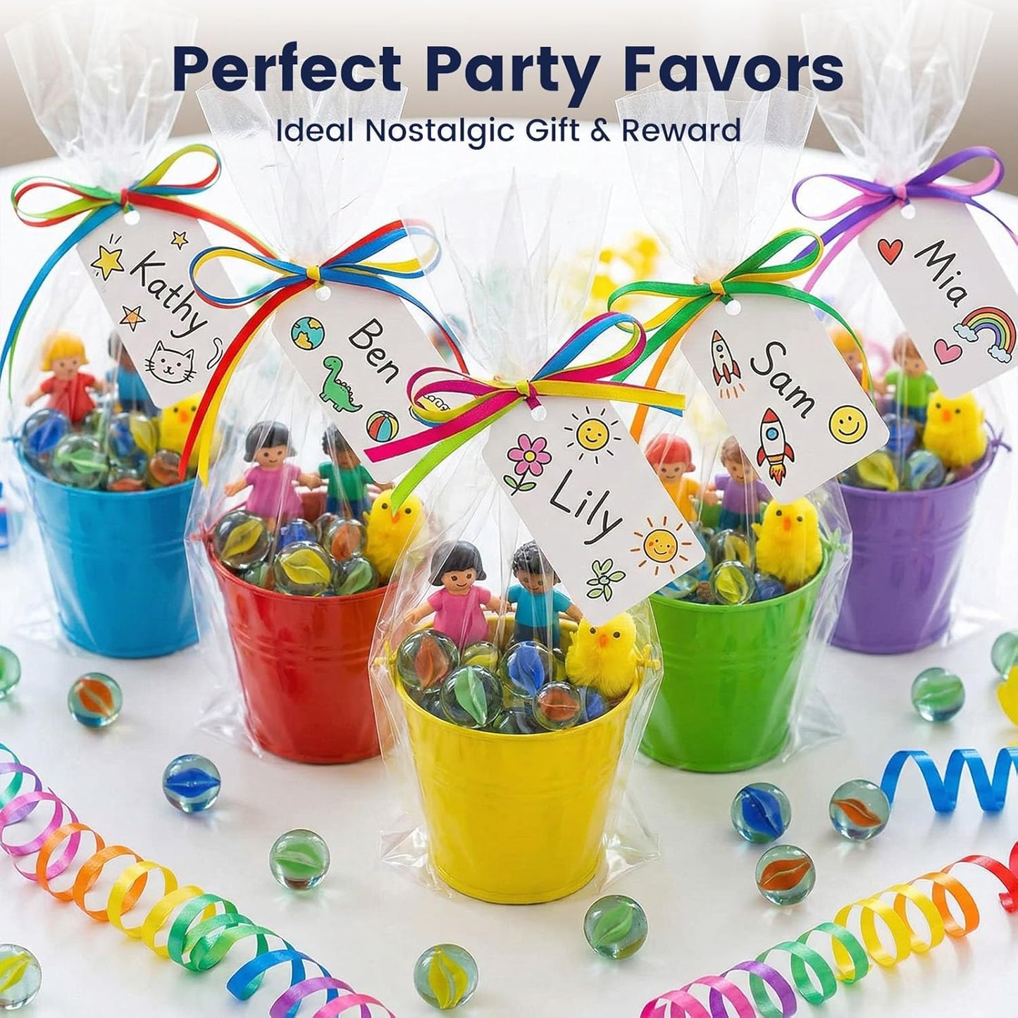 SallyFashion 240PCS Marbles for Kids, Cat Eye Marbles Mixed 5 Colors for Chinese Checkers, Marble Run Toys, Board Games