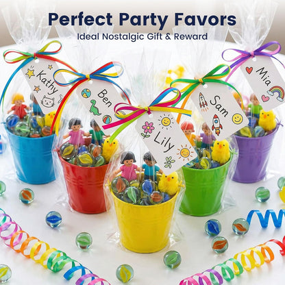 SallyFashion 240PCS Marbles for Kids, Cat Eye Marbles Mixed 5 Colors for Chinese Checkers, Marble Run Toys, Board Games
