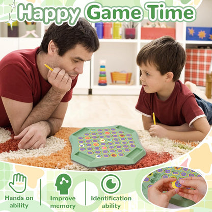 54PCS Animal Flip Chess Memory Chess Game, Animal Flip Matching Chess Board, Memory Chess Game for Kindergarten Gathering Activity, Flip to Win Travel Memory Game