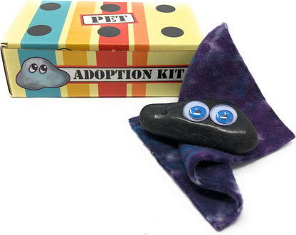 Rock Pet Adoption Kit Funny Novelty Gag Gift (Green Eyes)