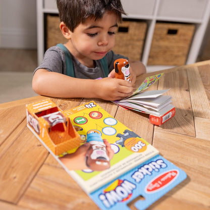 Melissa & Doug Sticker Wow!™ 24-Page Activity Pad and Sticker Stamper, 300 Stickers, Arts and Crafts Fidget Toy Collectible Character – Dog - for Kids Ages 3+ - FSC Certified