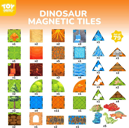 TOY Life 38 Pcs Magnetic Tiles Animals for Toddlers 3-5 Magnet Blocks for Kids Ages 4-8 STEM Magnet Tile Toys Building Tiles Set Christmas Birthday Gift for Boys and Girls
