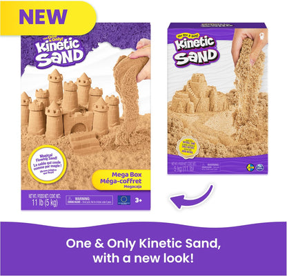 Kinetic Sand, 3.25lbs Beach Play Sand, Amazon Exclusive, Moldable Sensory Toys for Kids, Resealable Bag (Packaging May Vary), for Ages 3 and up
