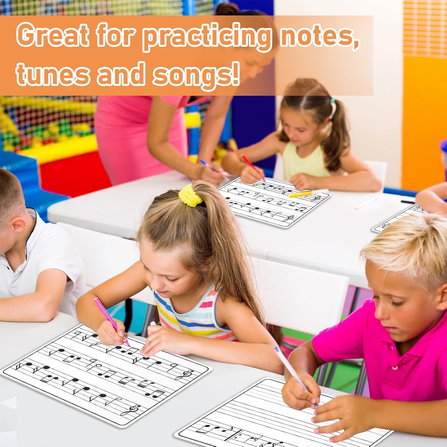 24Pcs Place Value Chart Dry Erase Flash Cards Double Sided Addition Subtraction Cardboard Math Whiteboard Math Manipulatives Teacher Portable Tool 12" x 9"
