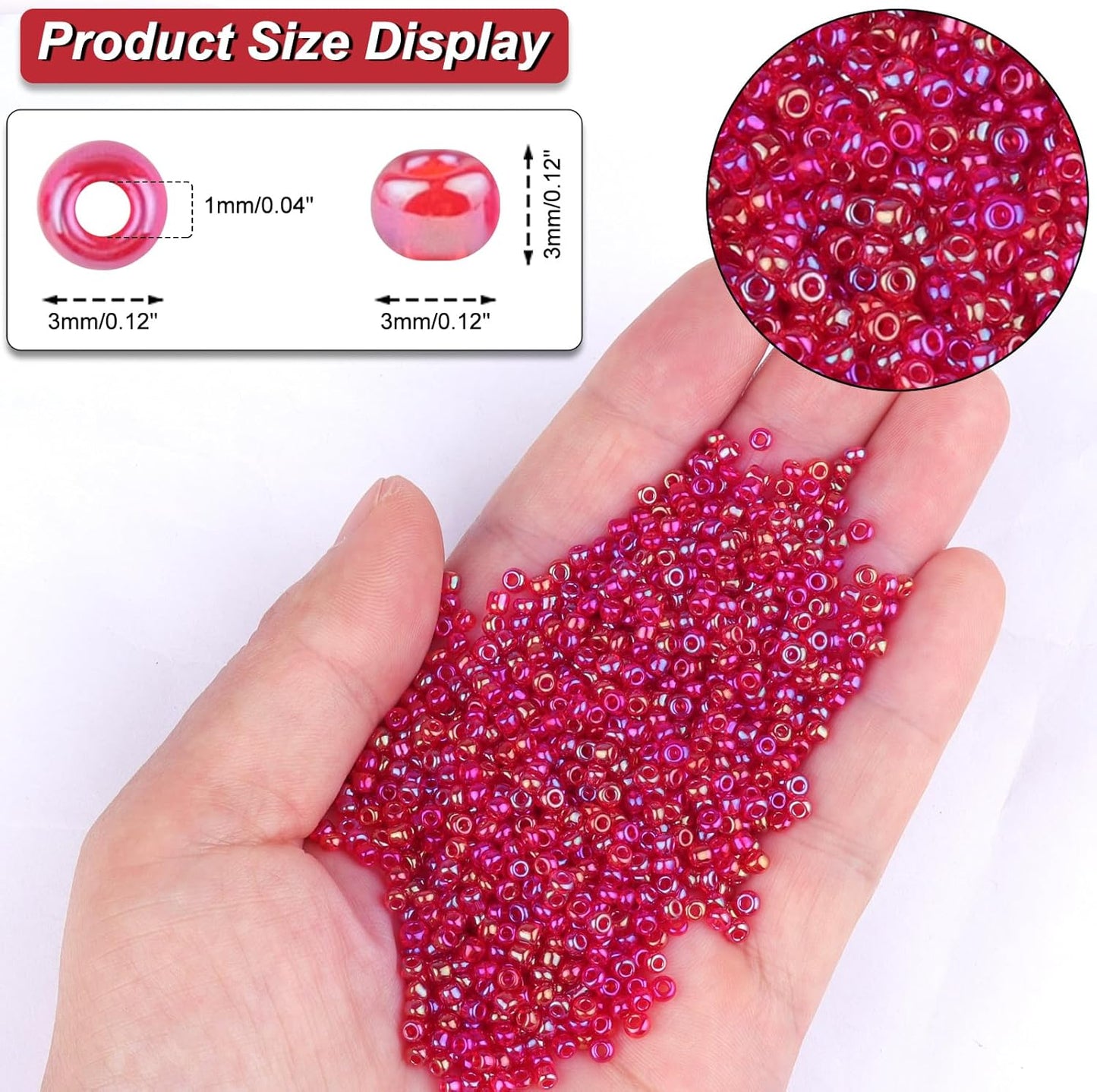 10100 Pcs Size 11/0 Glass Seed Beads, 2 mm Dark Green Small Mini Spacer Loose Pony Beads for Jewelry Making and DIY Crafts - Colors B