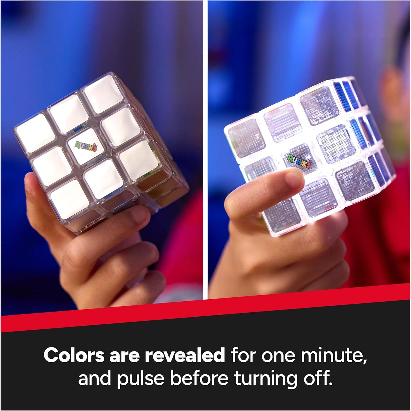 Rubik’s Cube, Pulse Cube, Light-Up Brain Teaser Puzzle for Speed Cubers, Solve the Puzzle Before the Lights Turn Off, Problem-Solving Brain Teaser & Fidget Toy for Adults, Teens, Kids Ages 8 & Up
