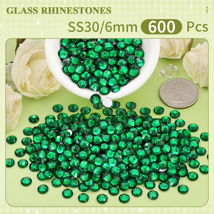 5000PCS SS6/2mm Glass Crystal Rhinestones (Clear), Bedazzling Flatback Rhinestones for Crafting DIY Crafts Nail Art Makeup Decoration, Gems Diamond Charms for Tumbler Shoes Clothing Mug