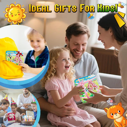 40PCS Mini Magnetic Tiles – City Road Building Blocks Set in Iron Case, Portable STEM Travel Toys for Toddlers, Quiet On-the-Go Activities & Preschool Learning for Kids
