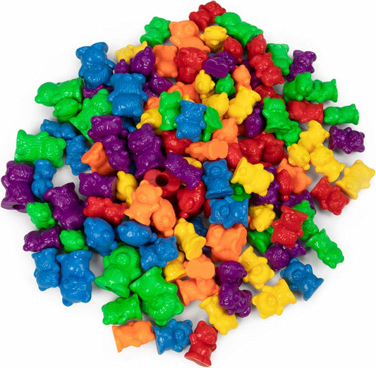 Colorful Counting Cubs - Bucket of 125+ Bears in 6 Bright Colors and Two Different Sizes - Great for Early Childhood Education, Preschool Prep, Daycare Activities, Montessori Toys, and More